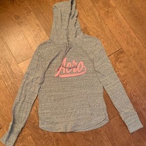 AÉROPOSTALE LONG SLEEVE COTTON HOODED T-SHIRT